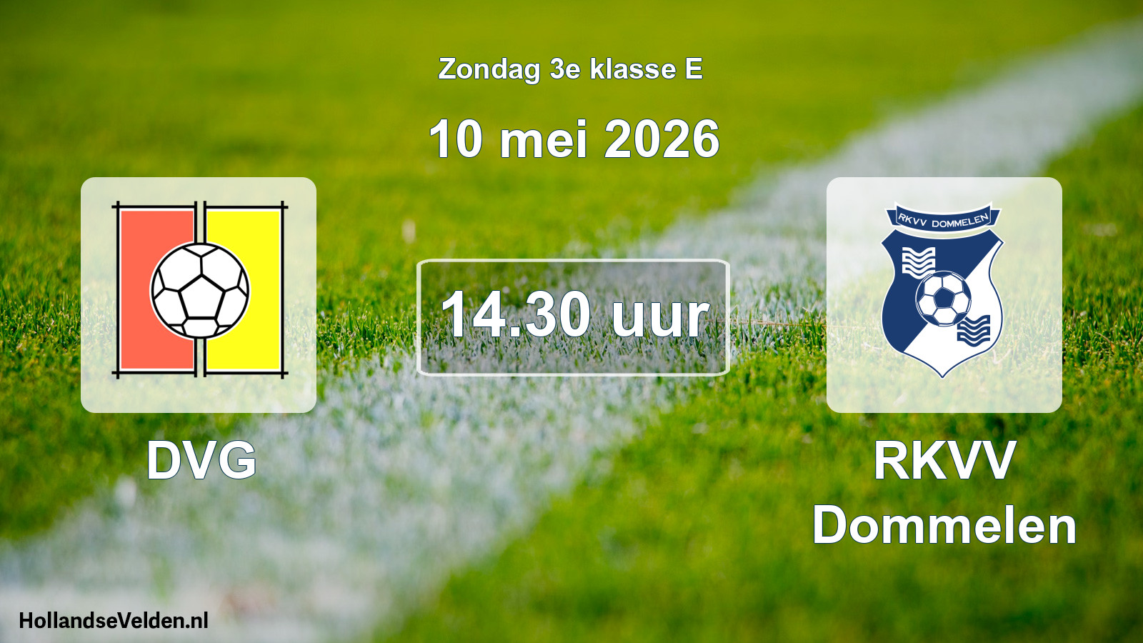 Geplande wedstrijd: DVG - RKVV Dommelen (10 mei 2026)