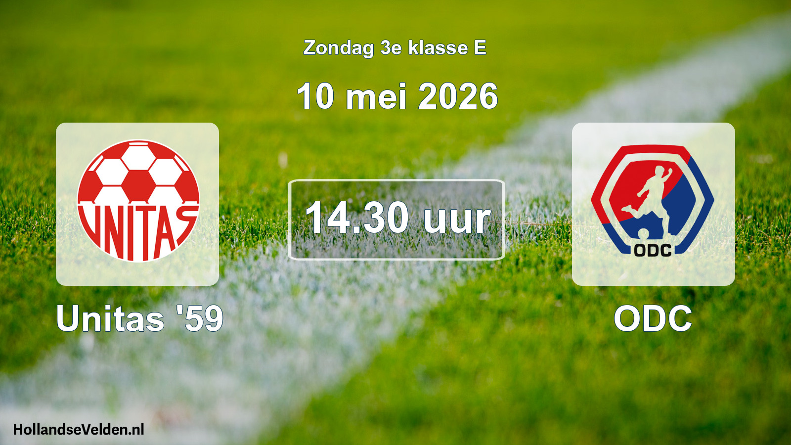 Geplande wedstrijd: Unitas '59 - ODC (10 mei 2026)