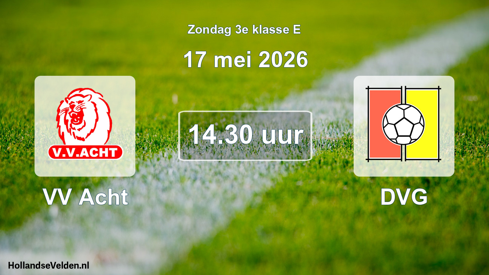 Geplande wedstrijd: VV Acht - DVG (17 mei 2026)