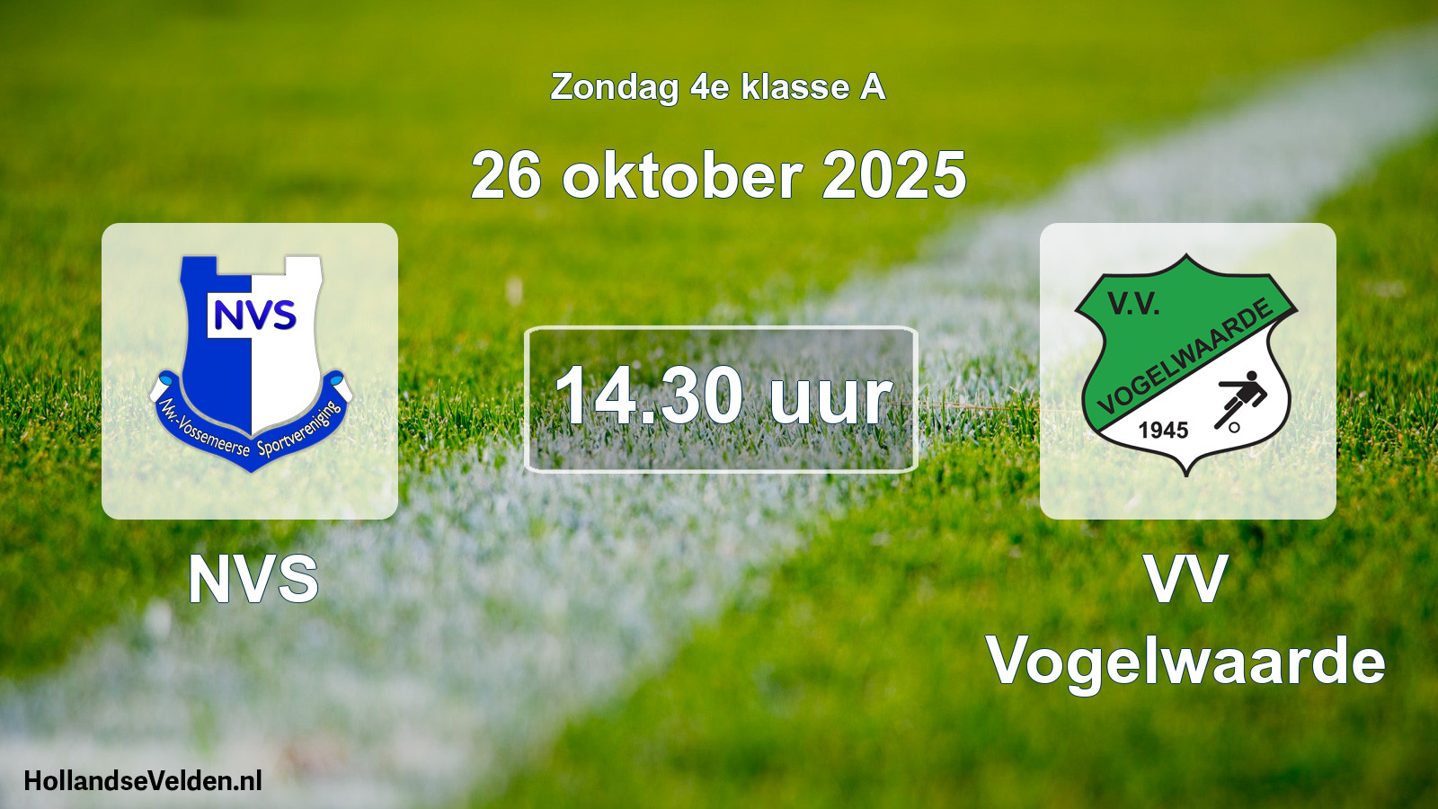 Geplande wedstrijd: NVS - VV Vogelwaarde (26 oktober 2025)