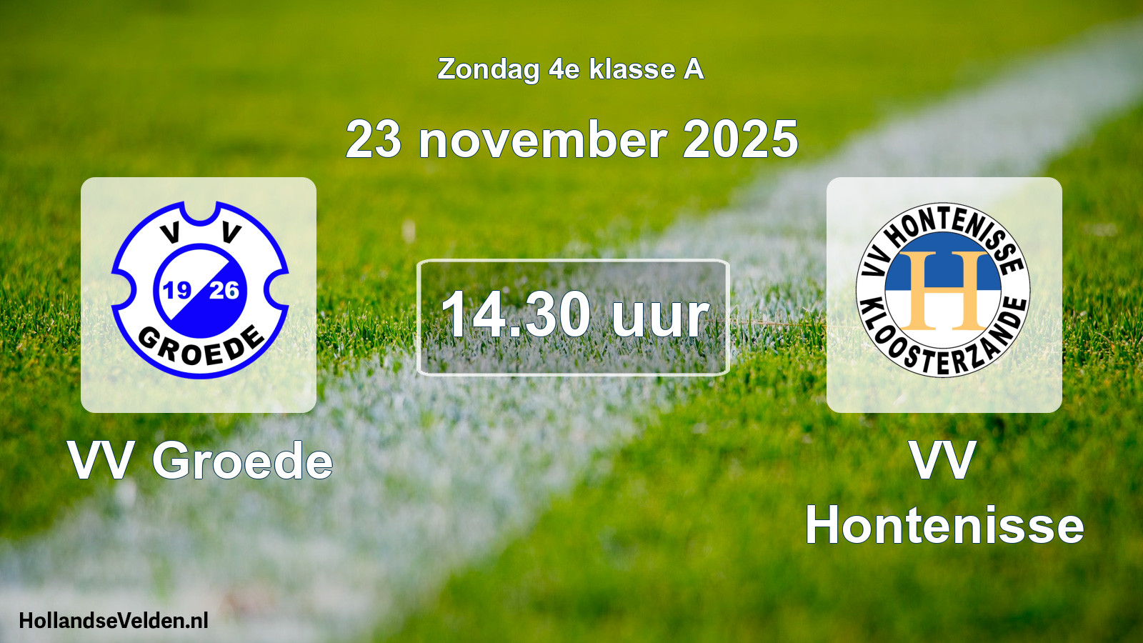 Scheduled Match: VV Groede - VV Hontenisse (23 November 2025)
