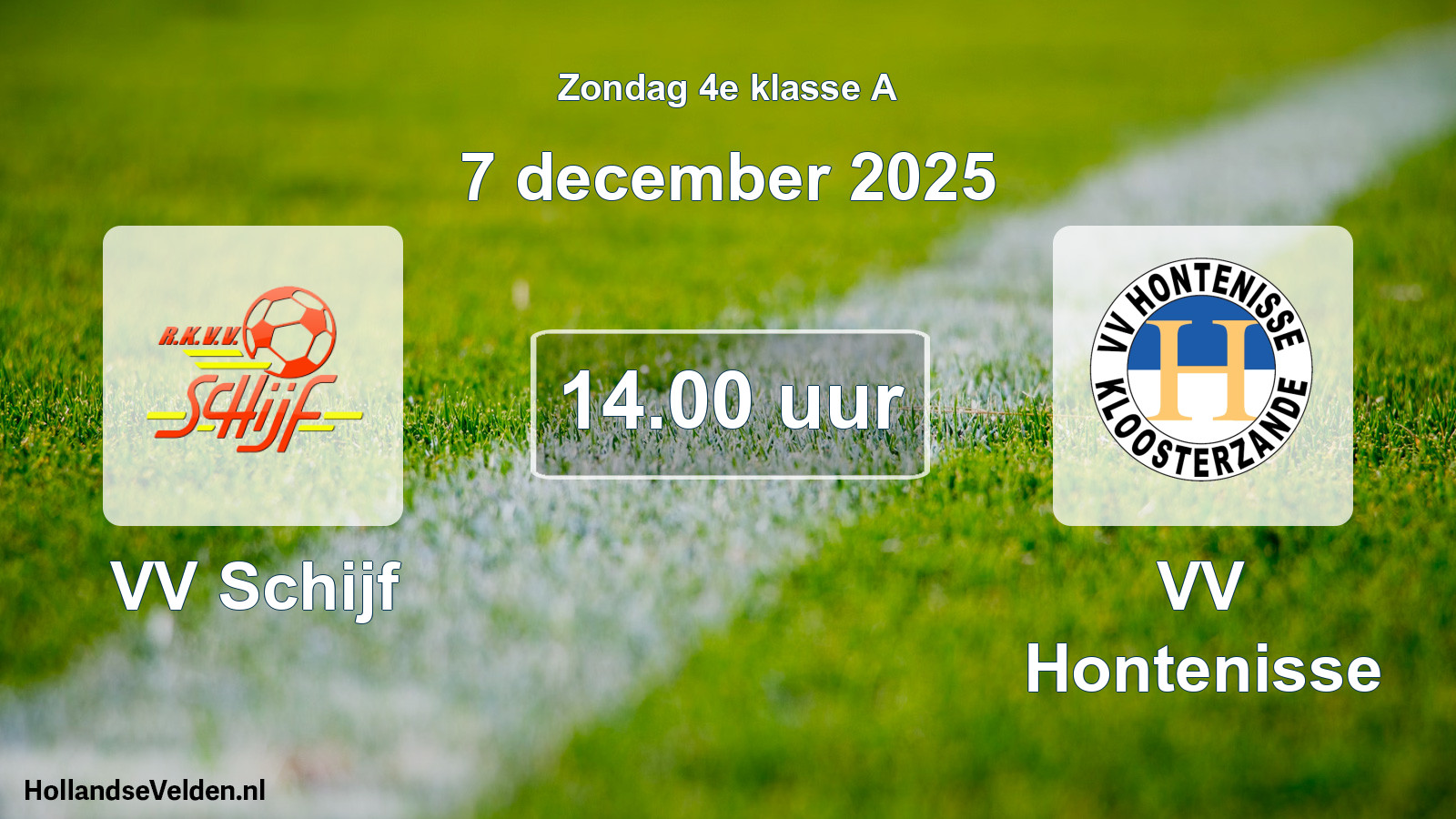 Scheduled Match: VV Schijf - VV Hontenisse (7 December 2025)