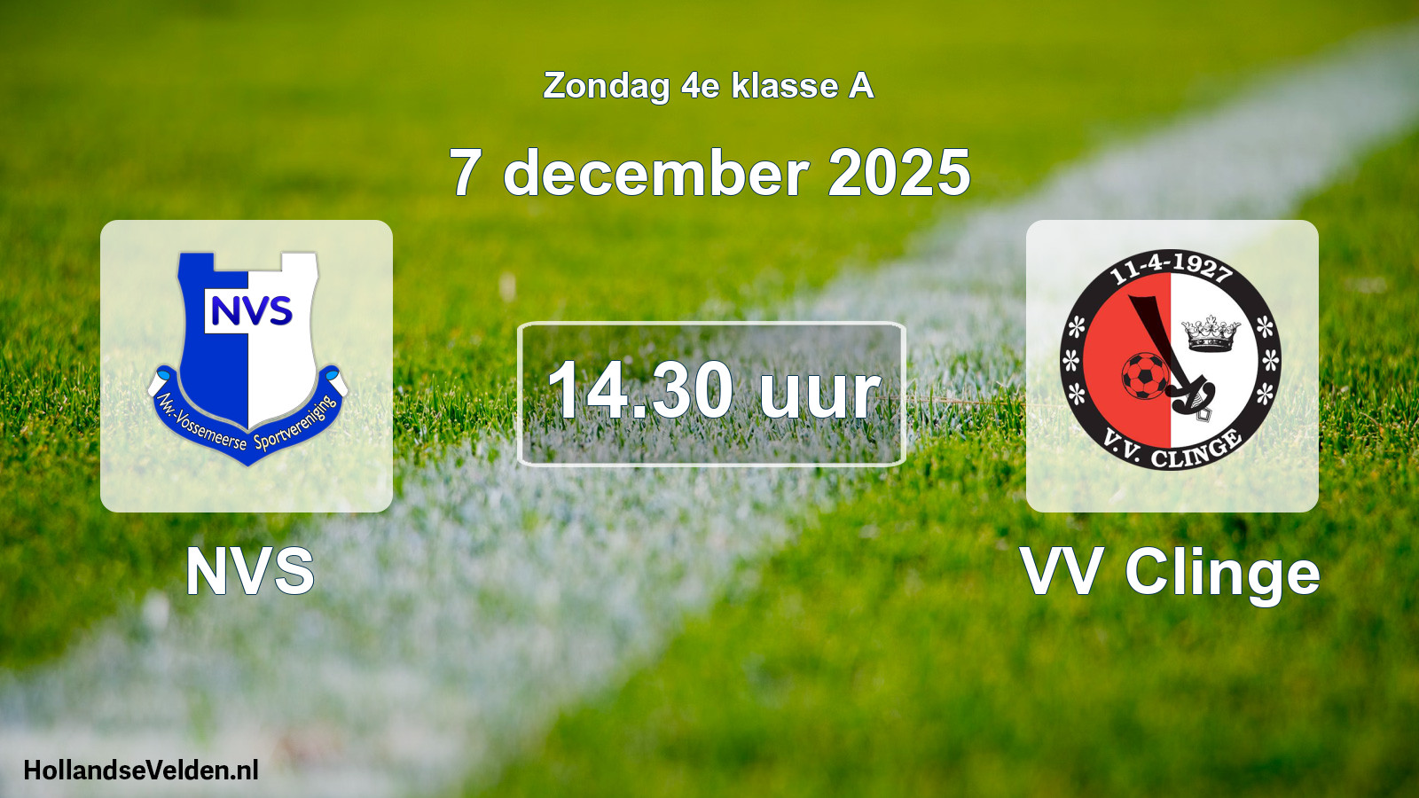 Geplande wedstrijd: NVS - VV Clinge (7 december 2025)