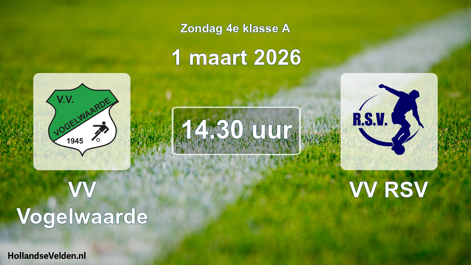 Geplande wedstrijd: VV Vogelwaarde - VV RSV (1 maart 2026)