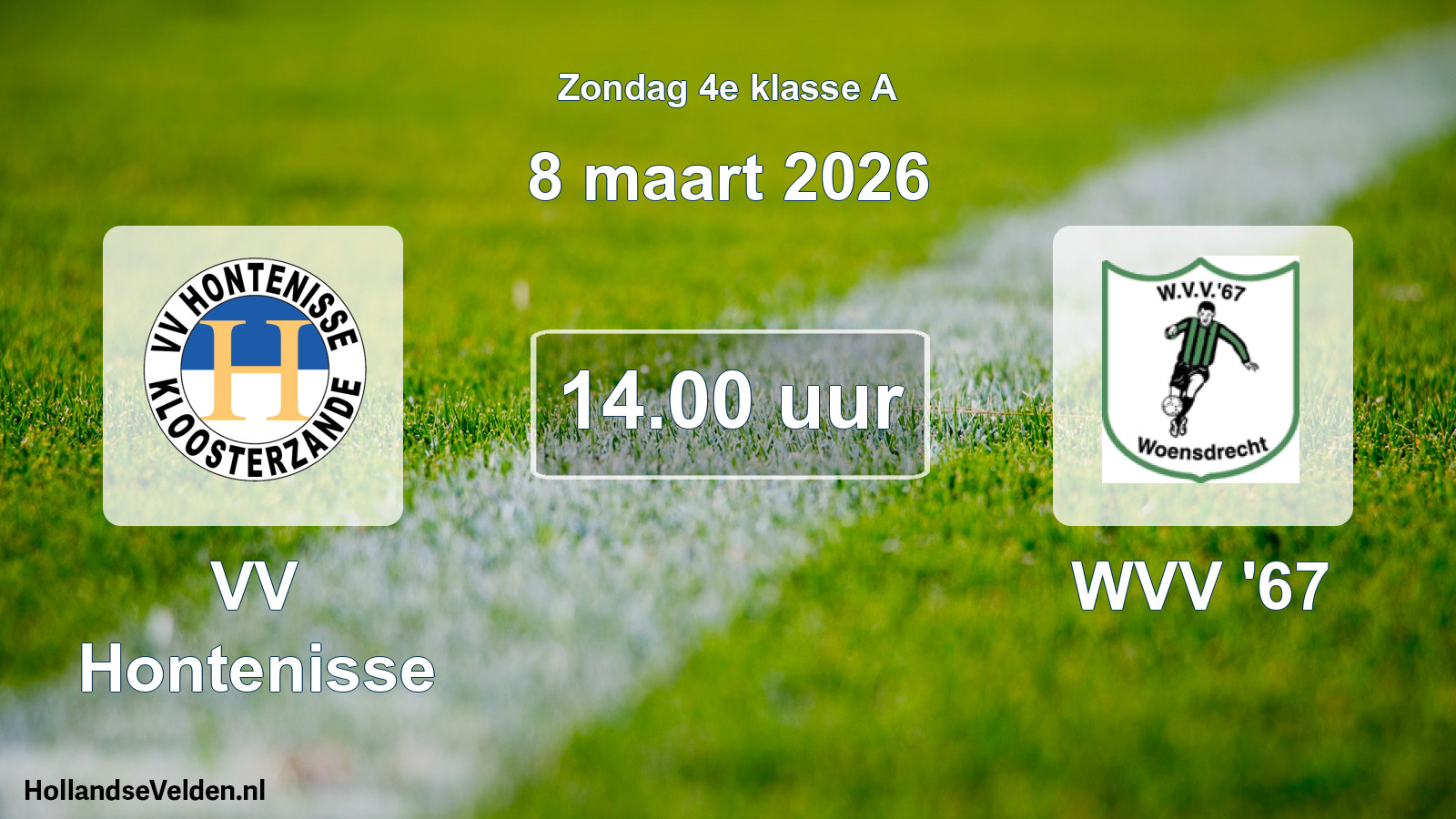Scheduled Match: VV Hontenisse - WVV '67 (8 March 2026)