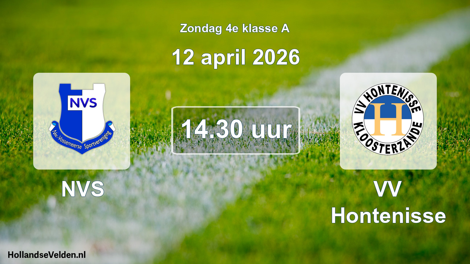 Scheduled Match: NVS - VV Hontenisse (12 April 2026)