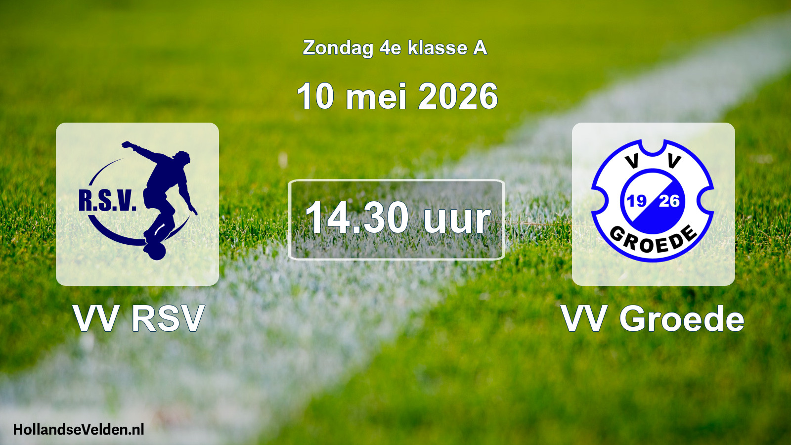 Scheduled Match: VV RSV - VV Groede (10 May 2026)