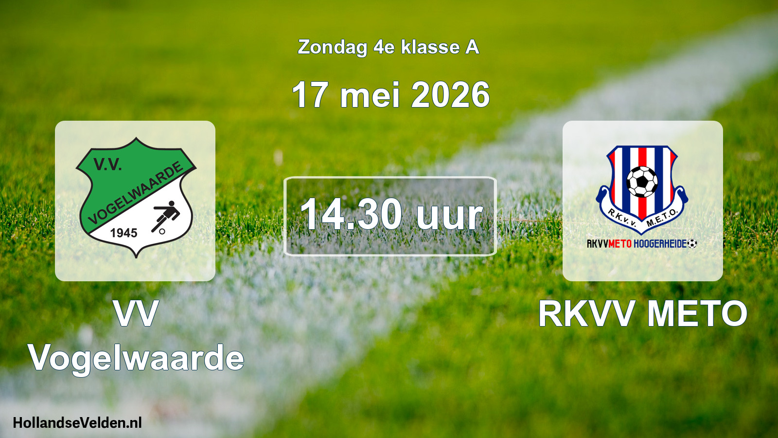 Scheduled Match: VV Vogelwaarde - RKVV METO (17 May 2026)