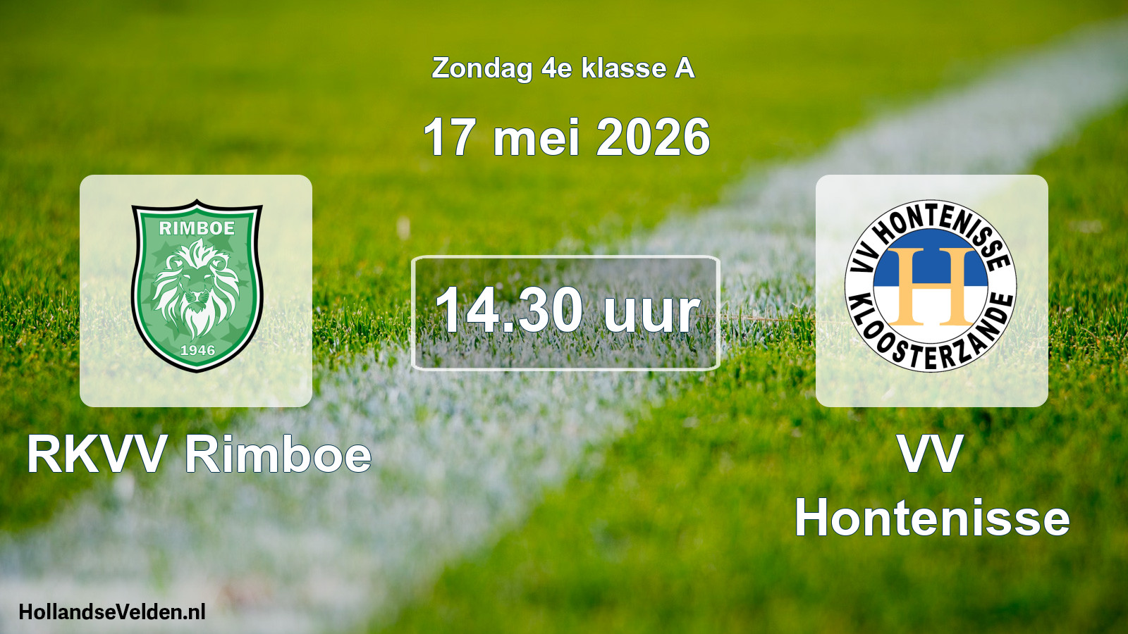 Scheduled Match: RKVV Rimboe - VV Hontenisse (17 May 2026)