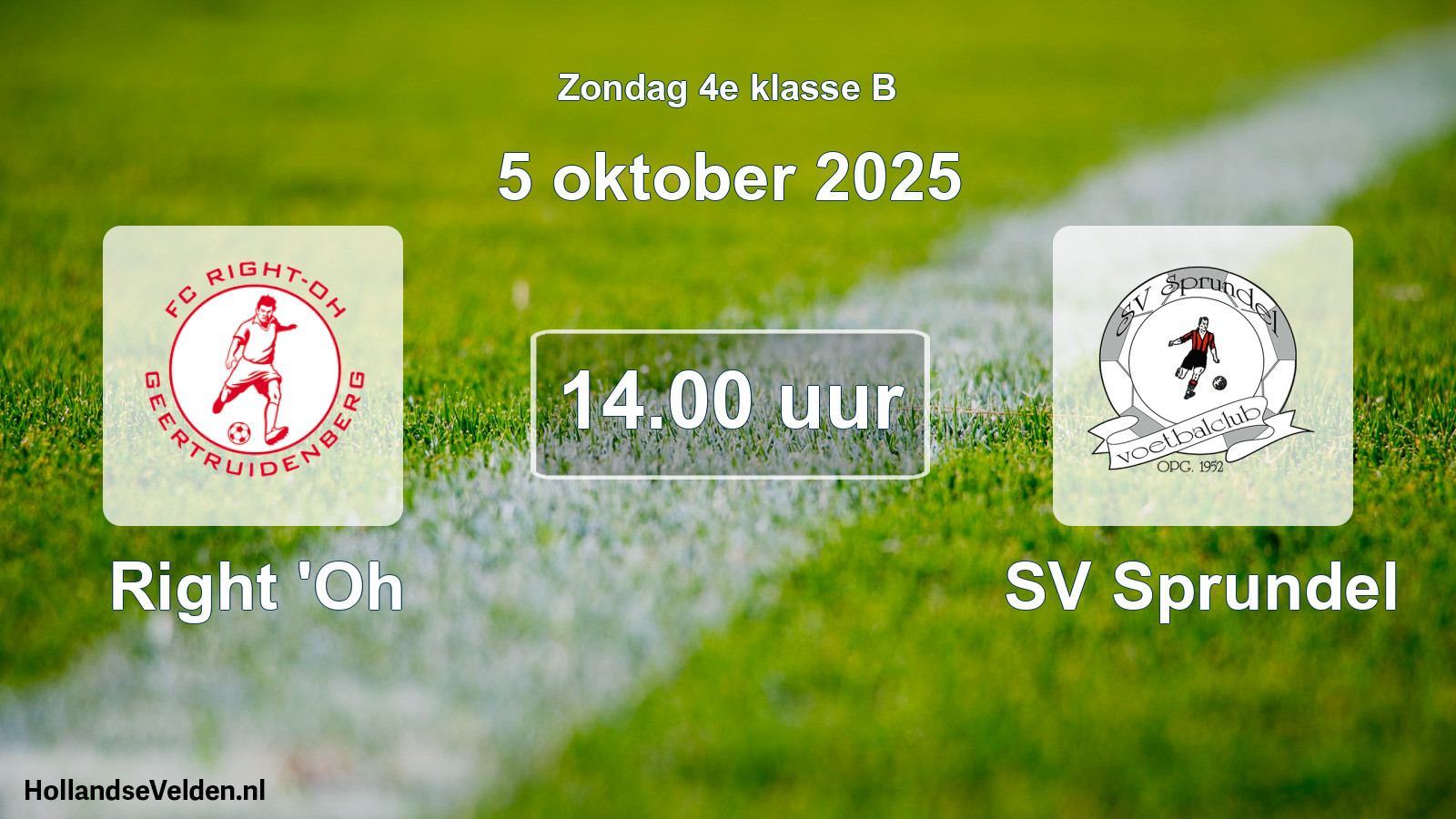 Scheduled Match: Right 'Oh - SV Sprundel (5 October 2025)