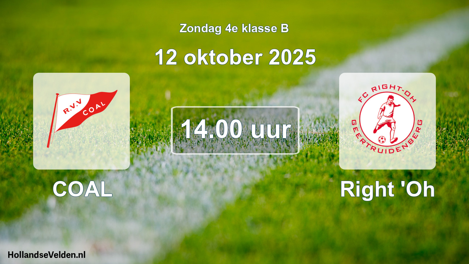 Scheduled Match: COAL - Right 'Oh (12 October 2025)
