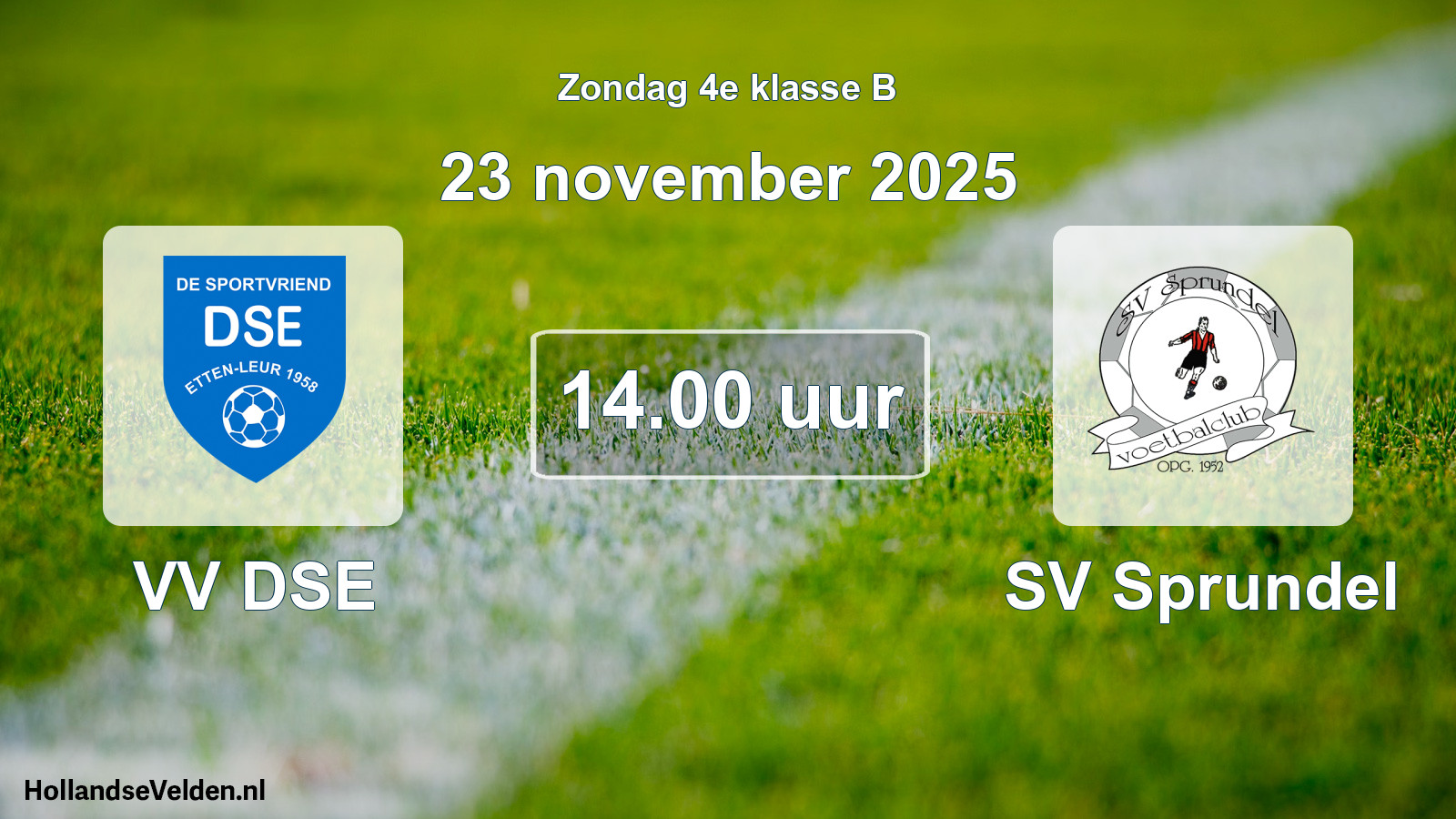 Scheduled Match: VV DSE - SV Sprundel (23 November 2025)