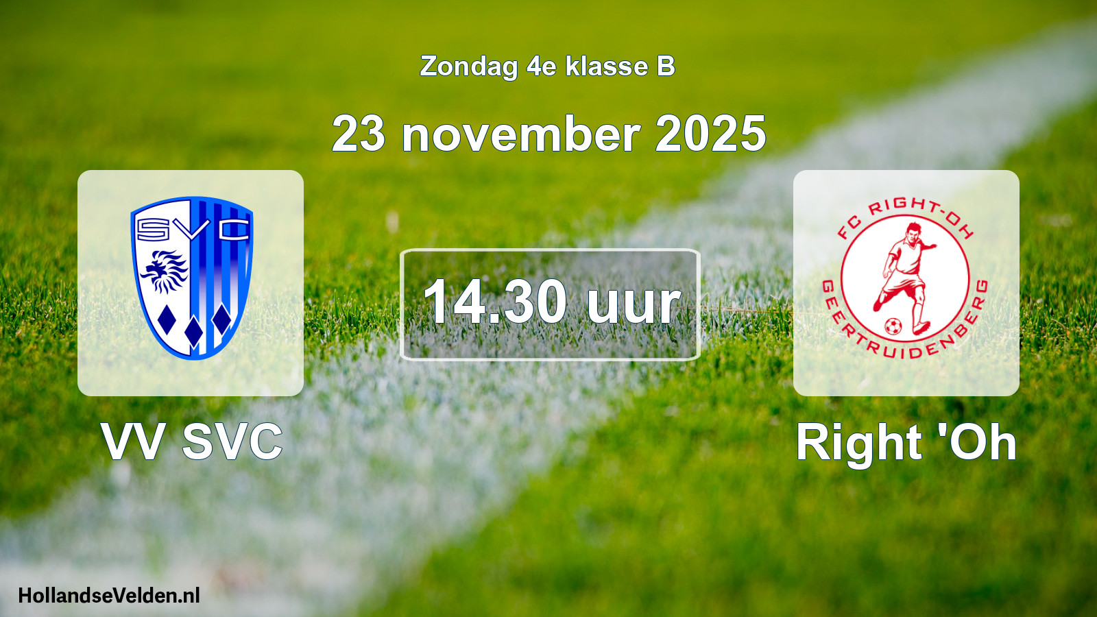 Scheduled Match: VV SVC - Right 'Oh (23 November 2025)