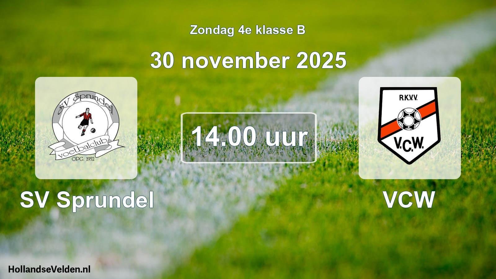 Scheduled Match: SV Sprundel - VCW (30 November 2025)
