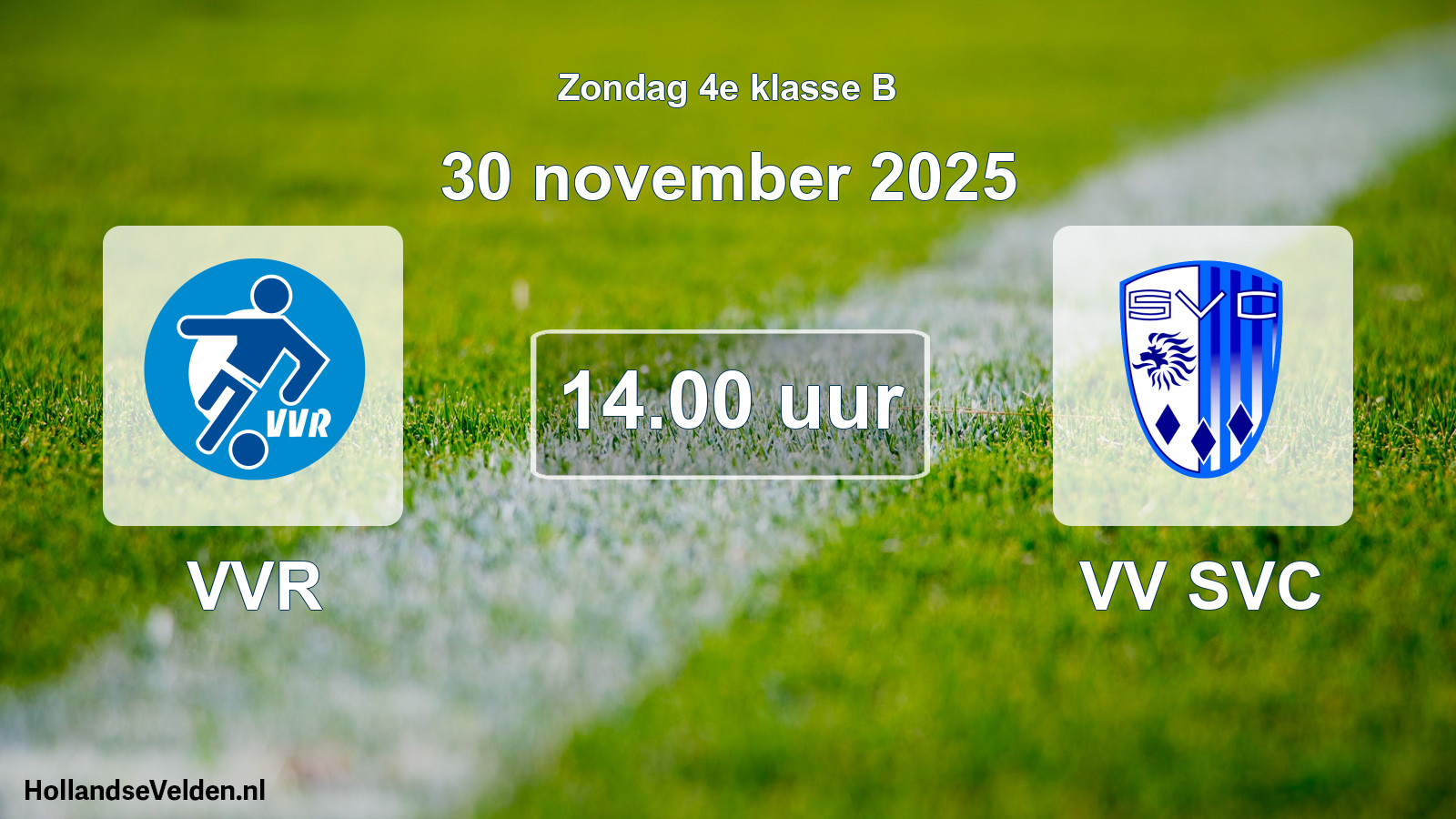 Geplande wedstrijd: VVR - VV SVC (30 november 2025)