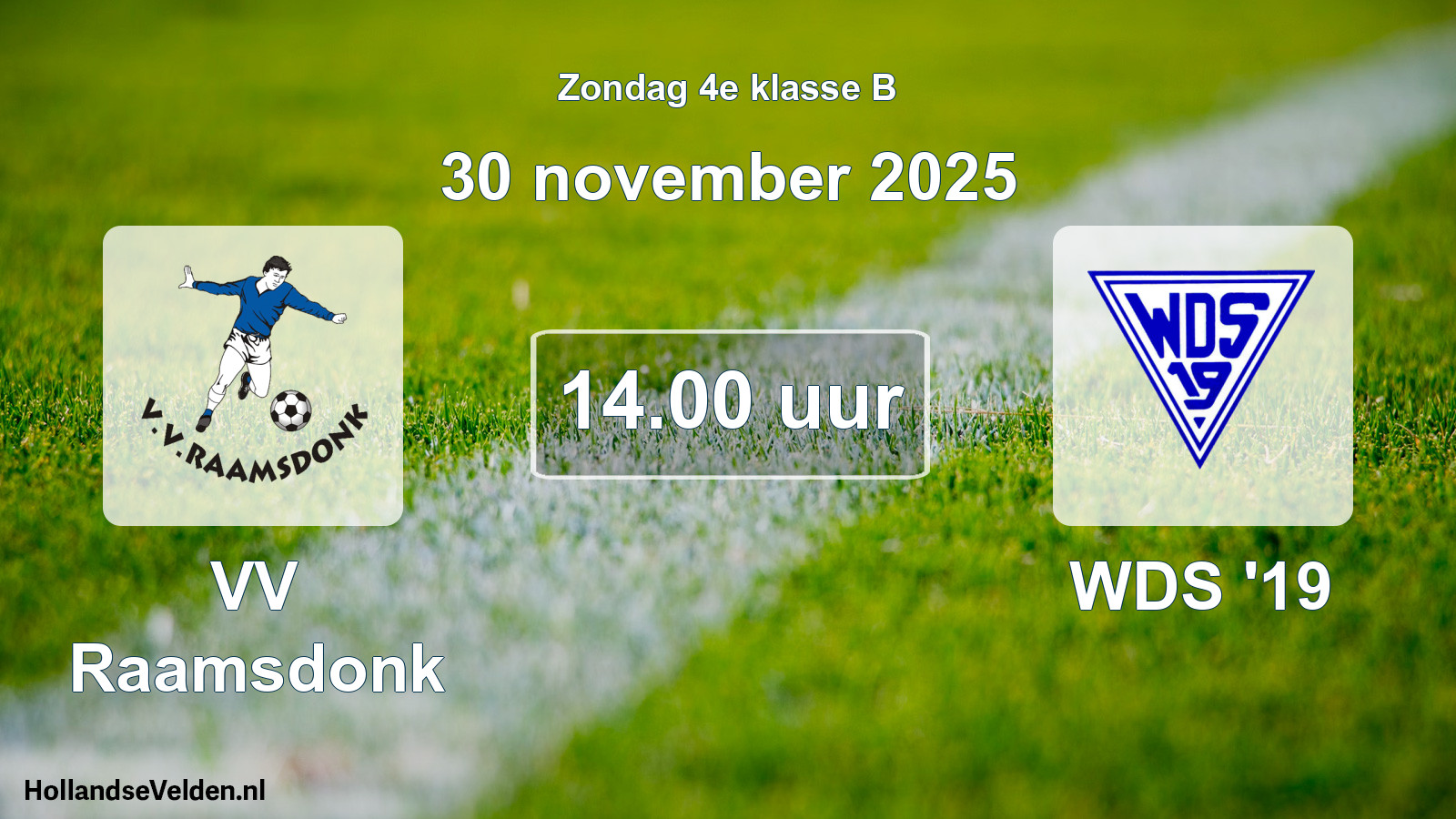 Scheduled Match: VV Raamsdonk - WDS '19 (30 November 2025)