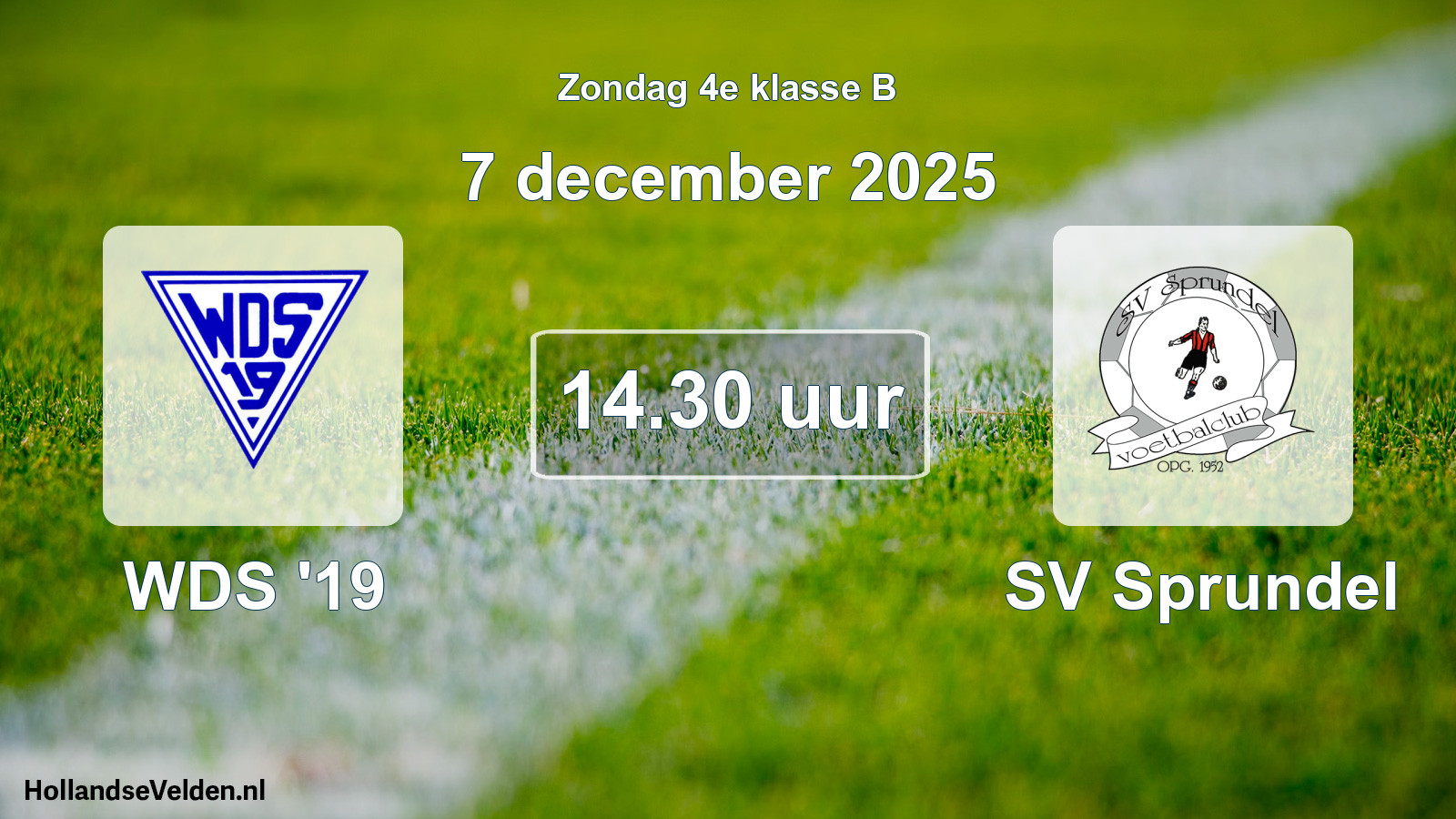 Scheduled Match: WDS '19 - SV Sprundel (7 December 2025)