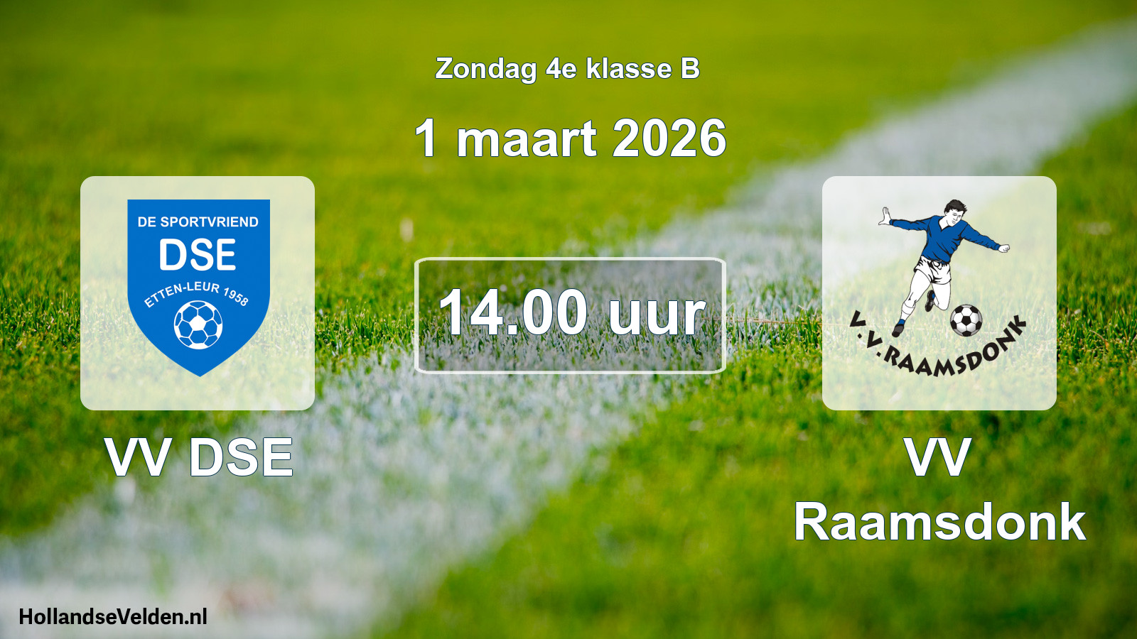Scheduled Match: VV DSE - VV Raamsdonk (1 March 2026)