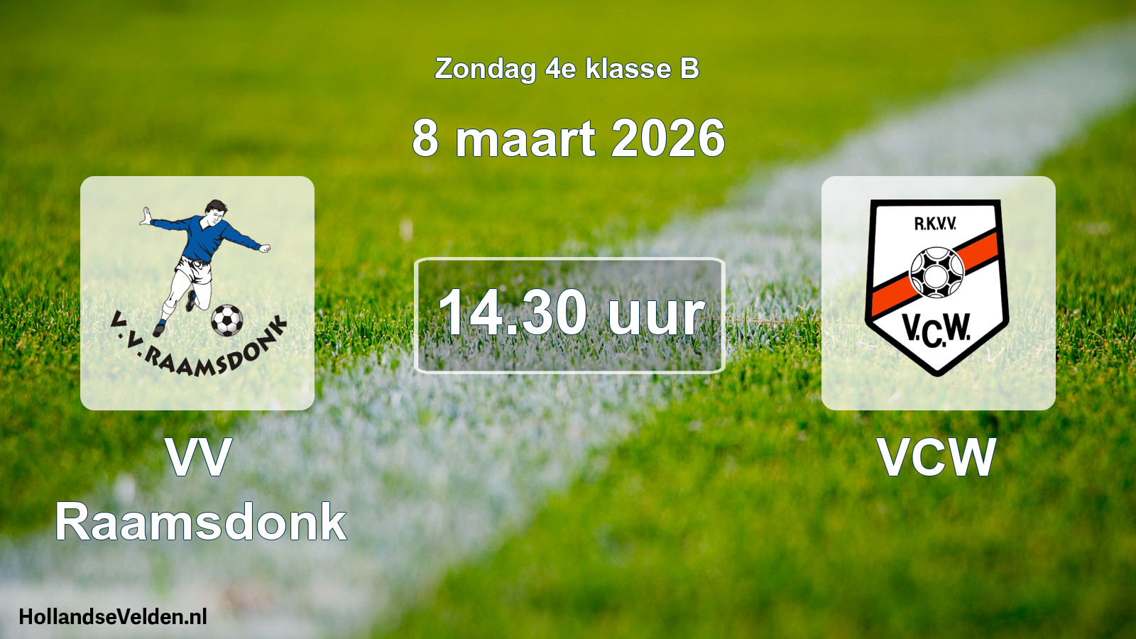 Scheduled Match: VV Raamsdonk - VCW (8 March 2026)