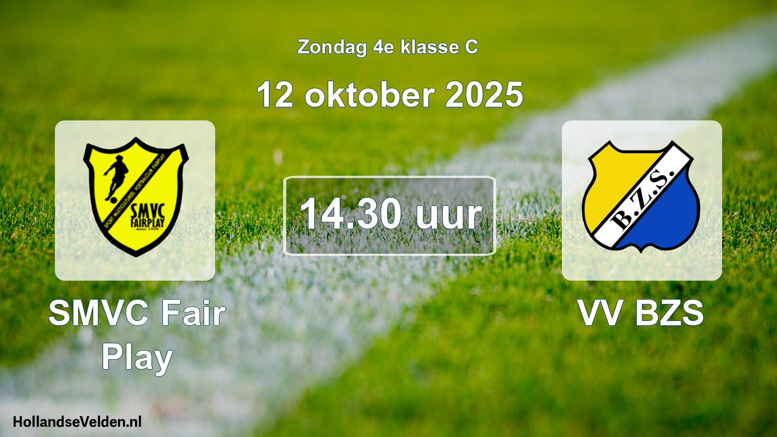 Geplande wedstrijd: SMVC Fair Play - VV BZS (12 oktober 2025)