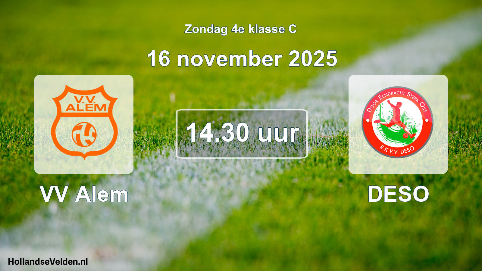 Scheduled Match: VV Alem - DESO (16 November 2025)