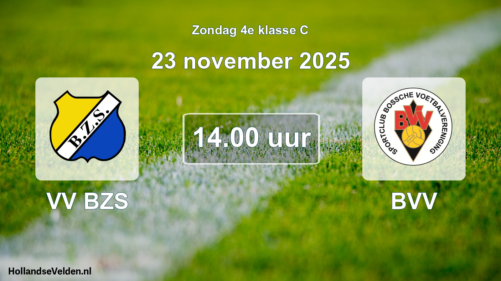 Geplande wedstrijd: VV BZS - BVV (23 november 2025)