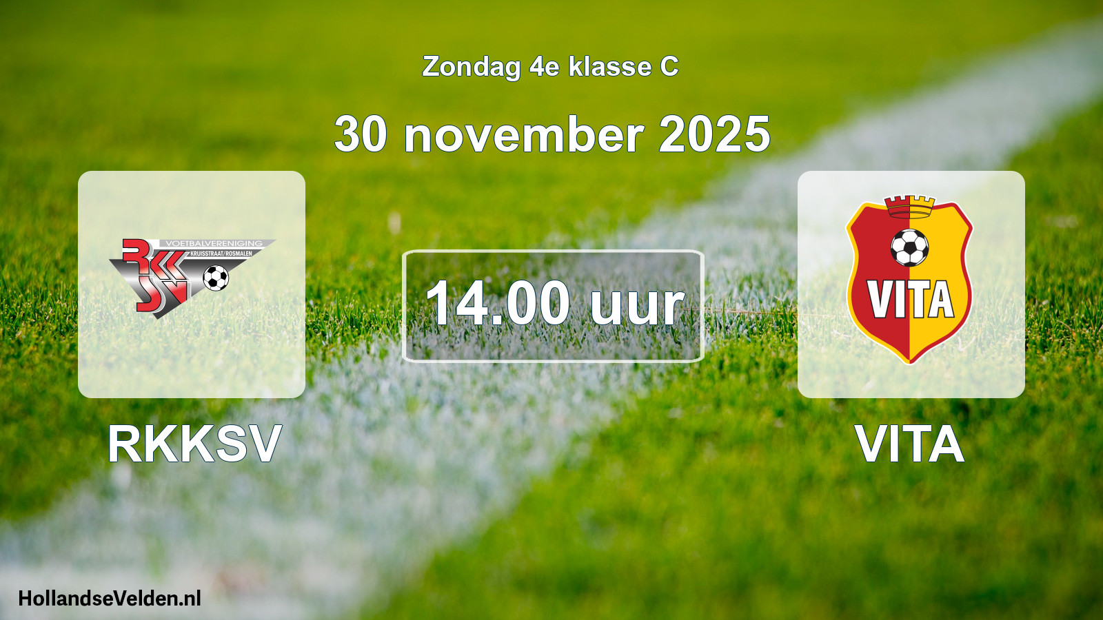 Geplande wedstrijd: RKKSV - VITA (30 november 2025)