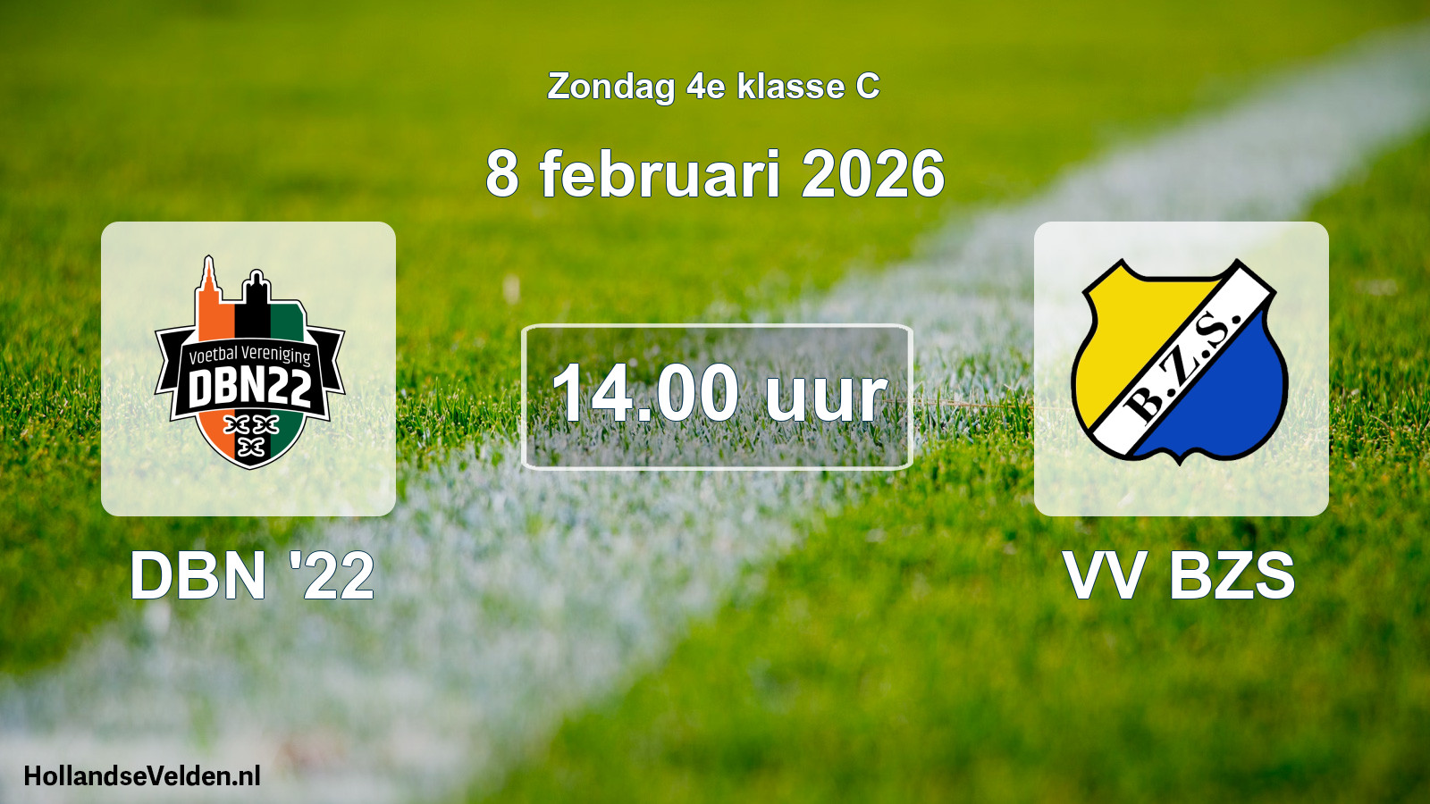 Geplande wedstrijd: DBN '22 - VV BZS (8 februari 2026)