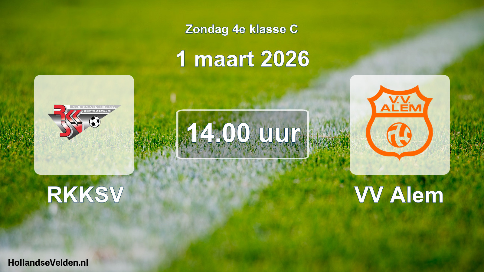 Geplande wedstrijd: RKKSV - VV Alem (1 maart 2026)