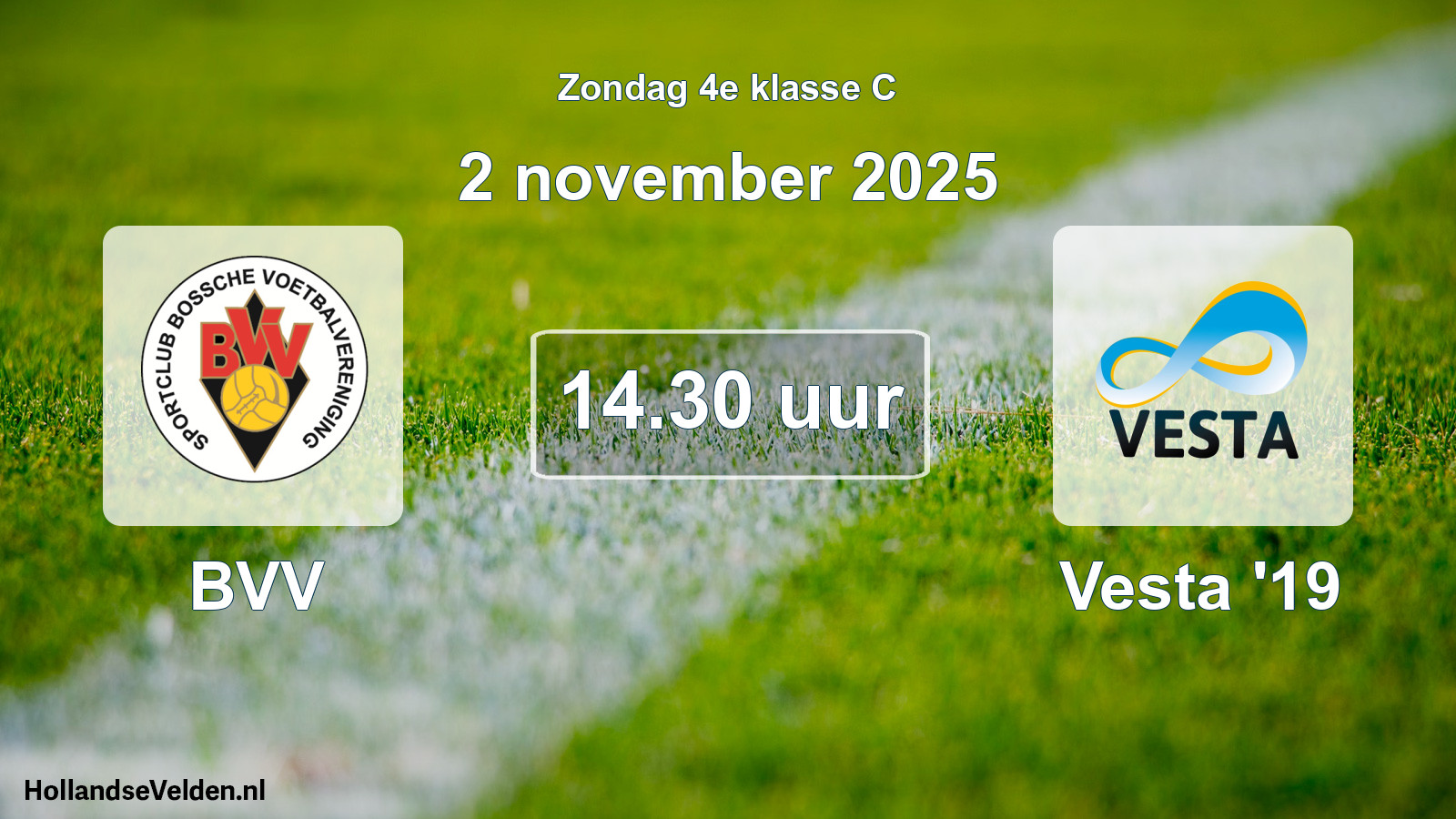 Geplande wedstrijd: BVV - Vesta '19 (2 november 2025)