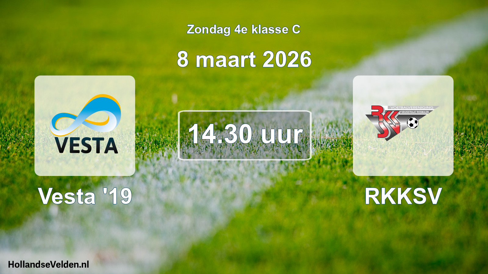 Geplande wedstrijd: Vesta '19 - RKKSV (8 maart 2026)