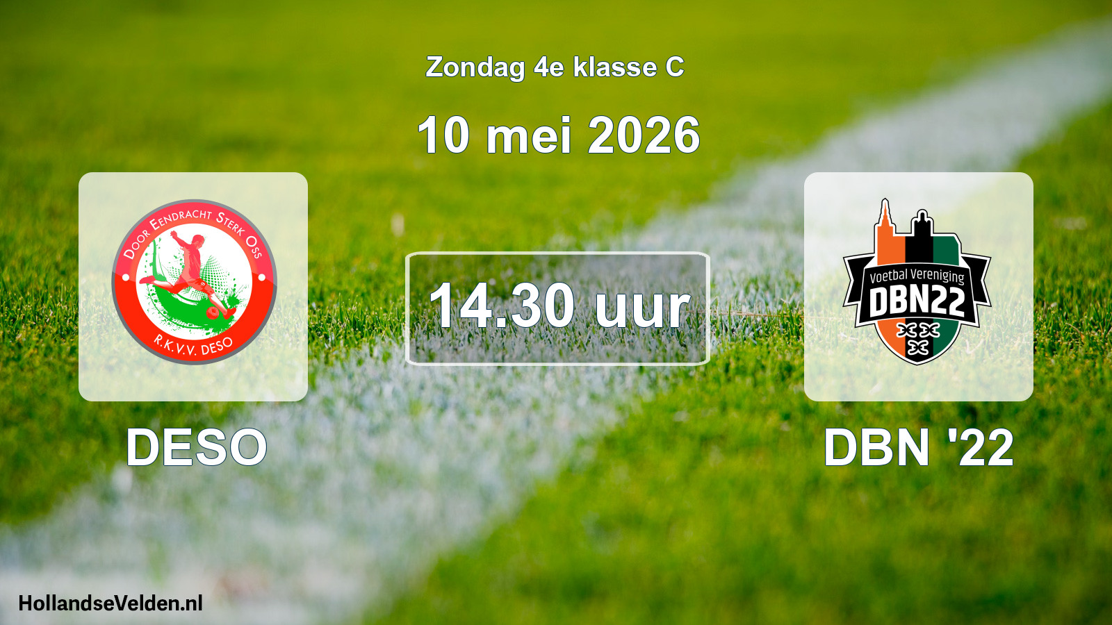 Geplande wedstrijd: DESO - DBN '22 (10 mei 2026)