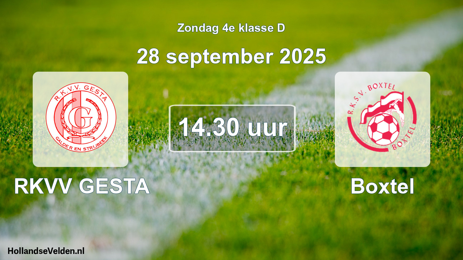 Scheduled Match: RKVV GESTA - Boxtel (28 September 2025)