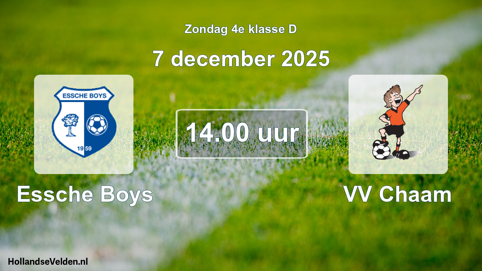 Scheduled Match: Essche Boys - VV Chaam (7 December 2025)