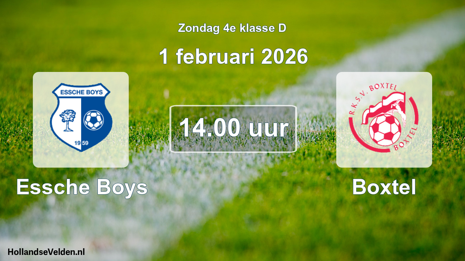 Scheduled Match: Essche Boys - Boxtel (1 February 2026)