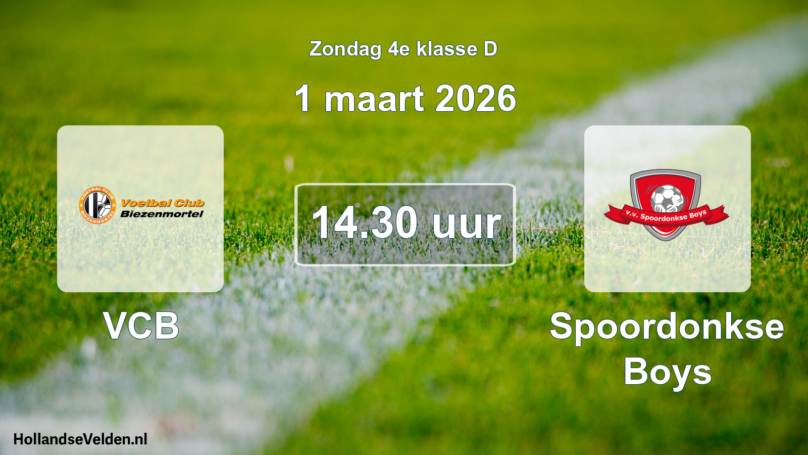 Geplande wedstrijd: VCB - Spoordonkse Boys (1 maart 2026)