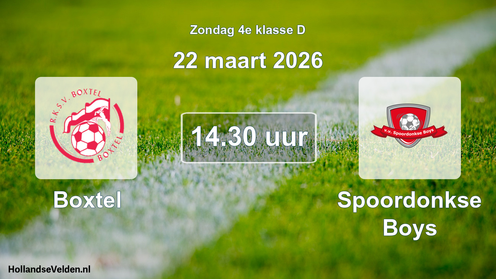 Scheduled Match: Boxtel - Spoordonkse Boys (22 March 2026)