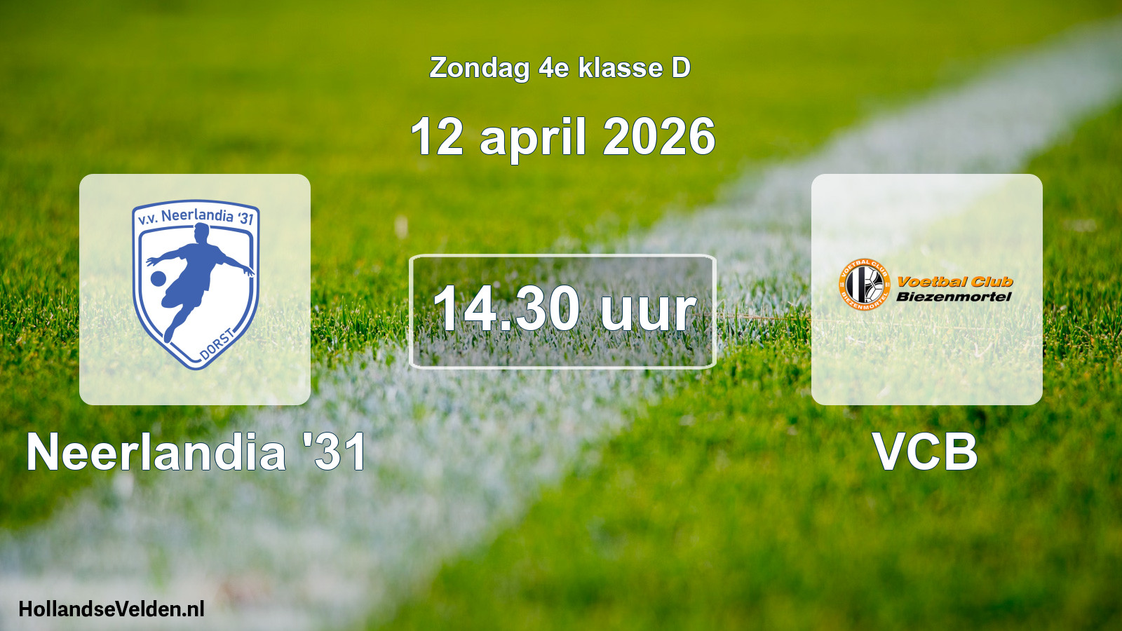 Scheduled Match: Neerlandia '31 - VCB (12 April 2026)