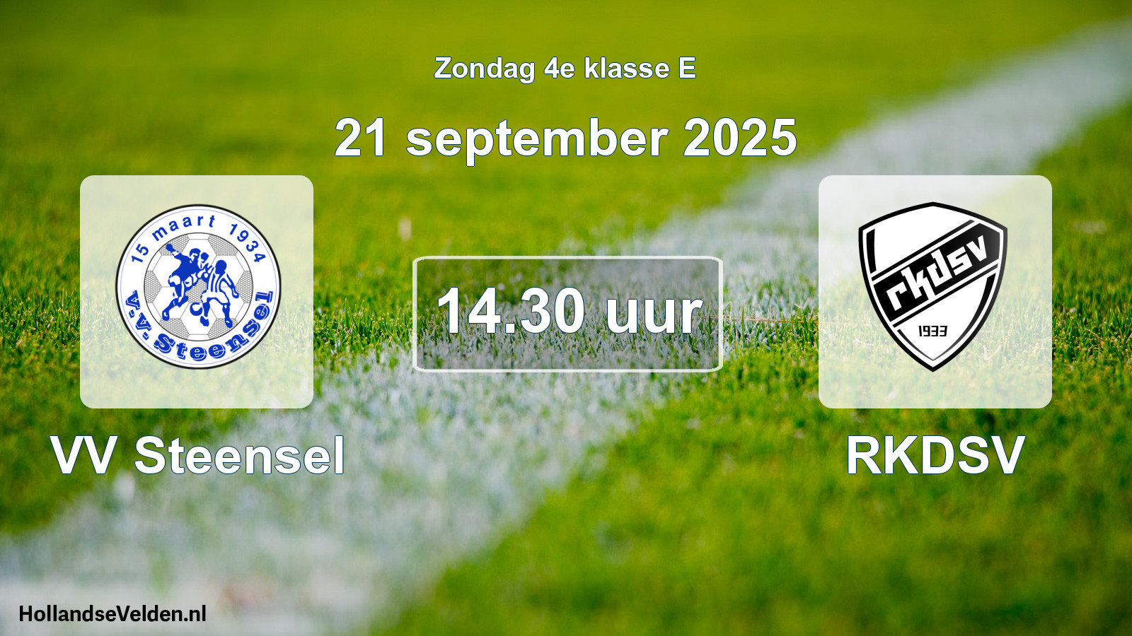 Scheduled Match: VV Steensel - RKDSV (21 September 2025)
