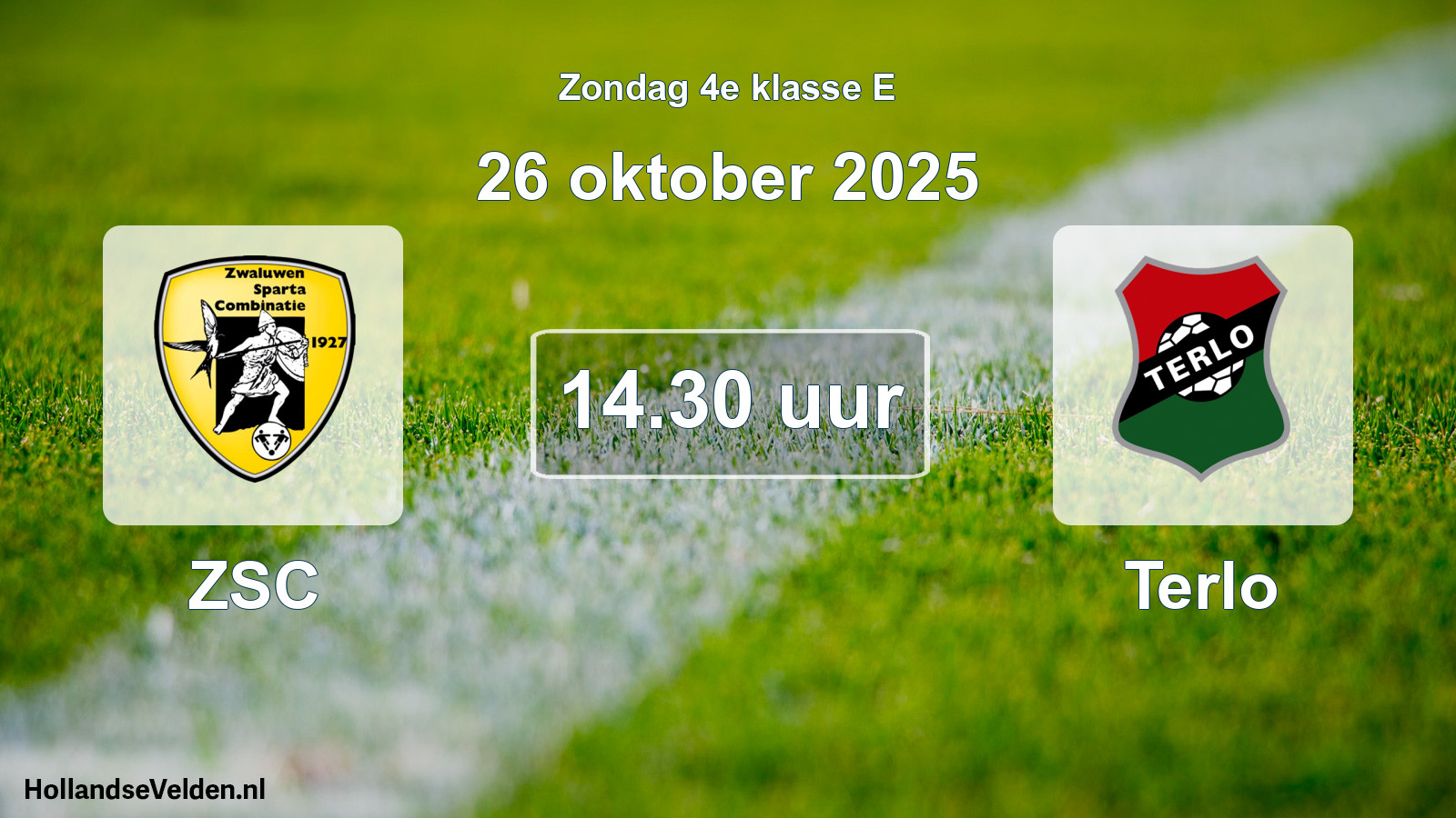 Scheduled Match: ZSC - Terlo (26 October 2025)
