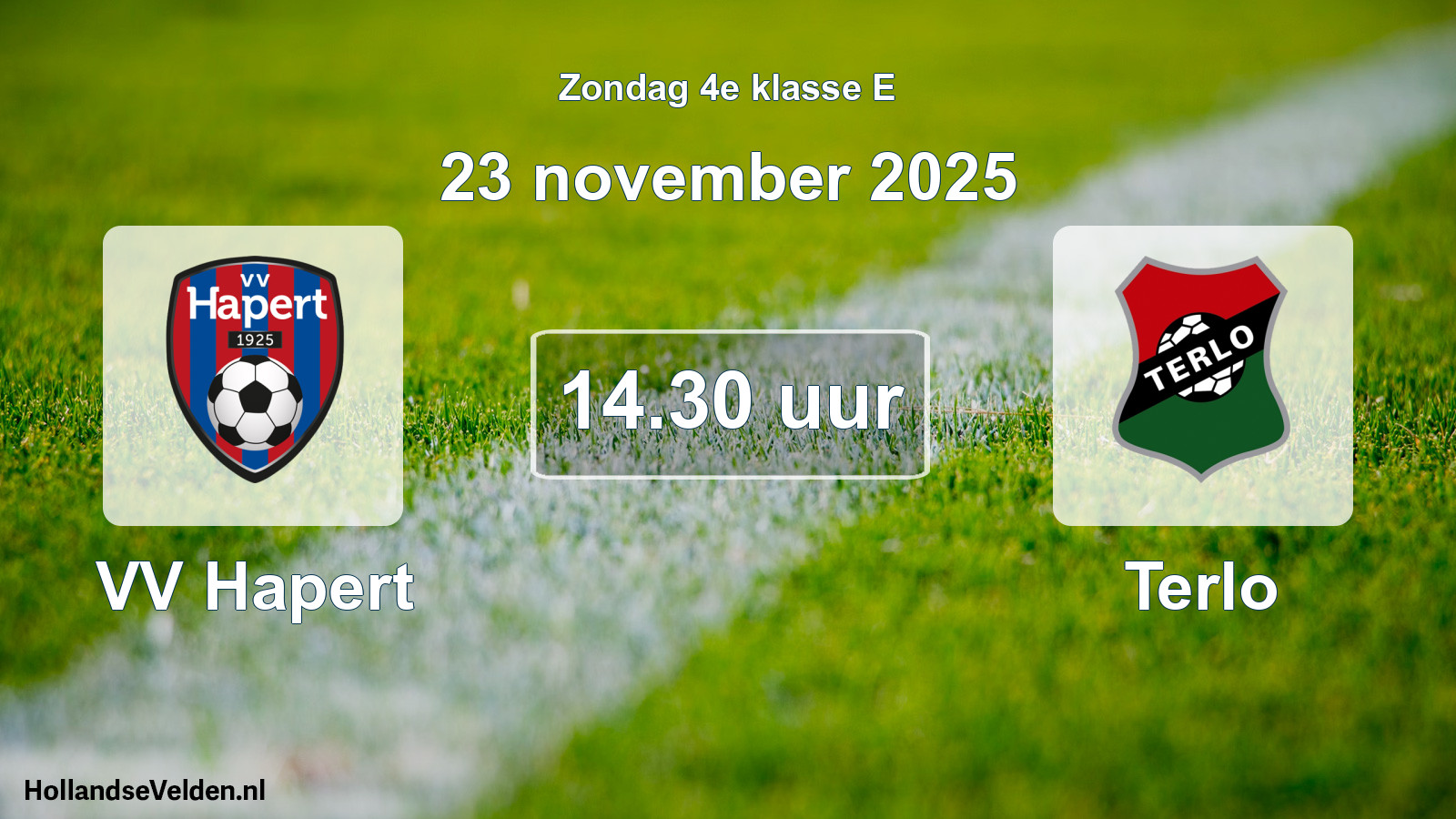 Scheduled Match: VV Hapert - Terlo (23 November 2025)