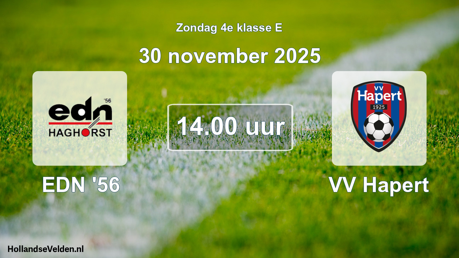 Scheduled Match: EDN '56 - VV Hapert (30 November 2025)