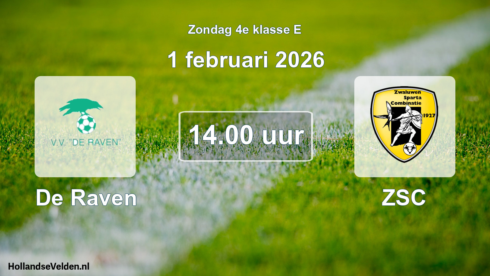 Scheduled Match: De Raven - ZSC (1 February 2026)
