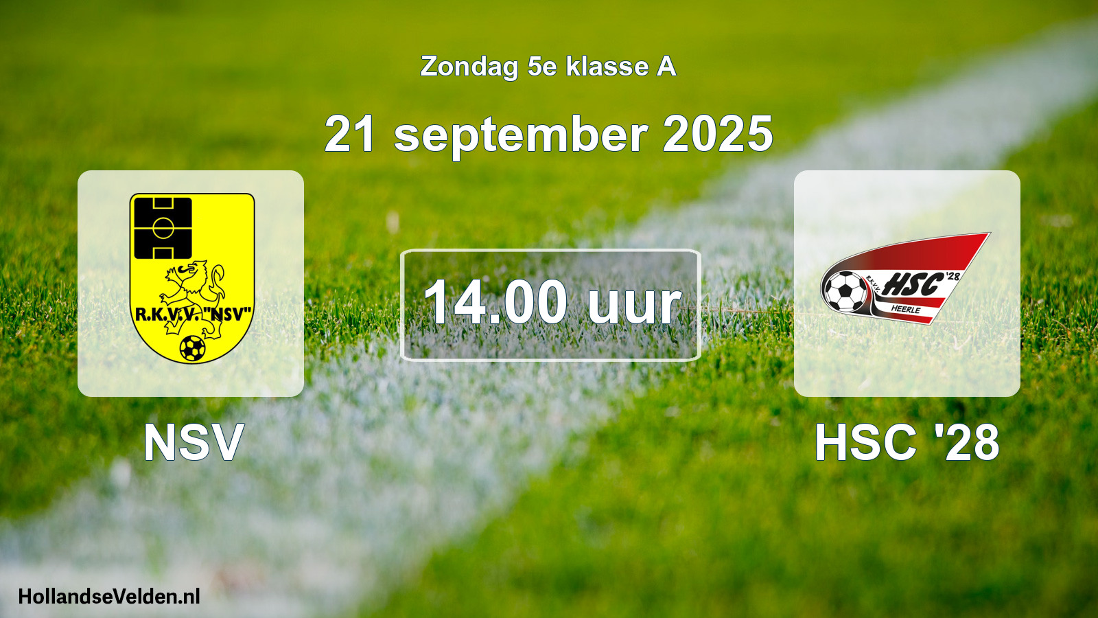 Geplande wedstrijd: NSV - HSC '28 (21 september 2025)