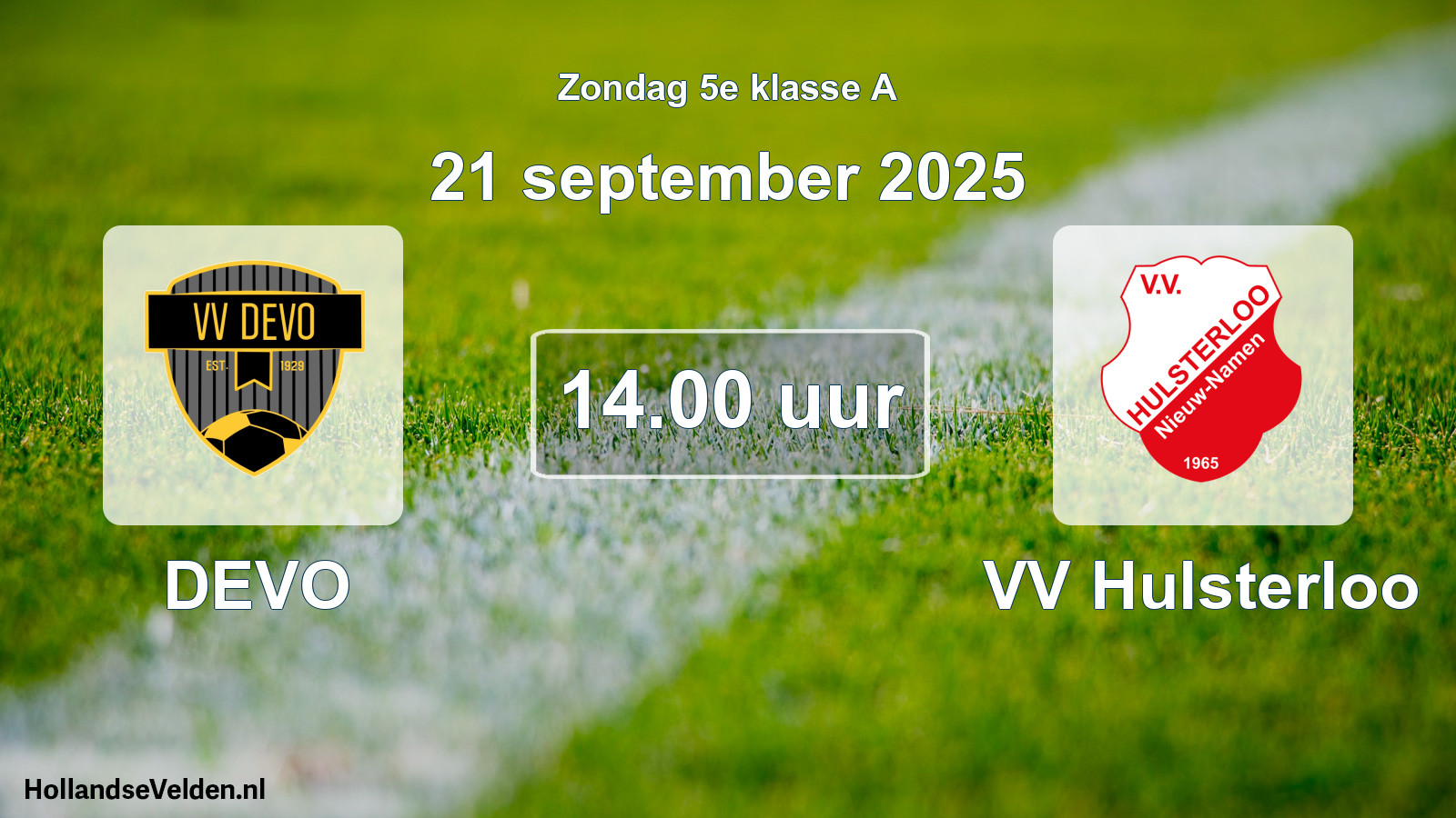 Geplande wedstrijd: DEVO - VV Hulsterloo (21 september 2025)