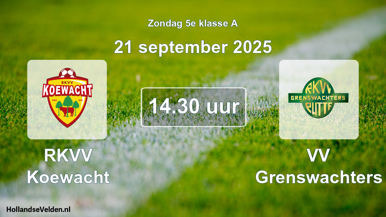 Geplande wedstrijd: RKVV Koewacht - VV Grenswachters (21 september 2025)