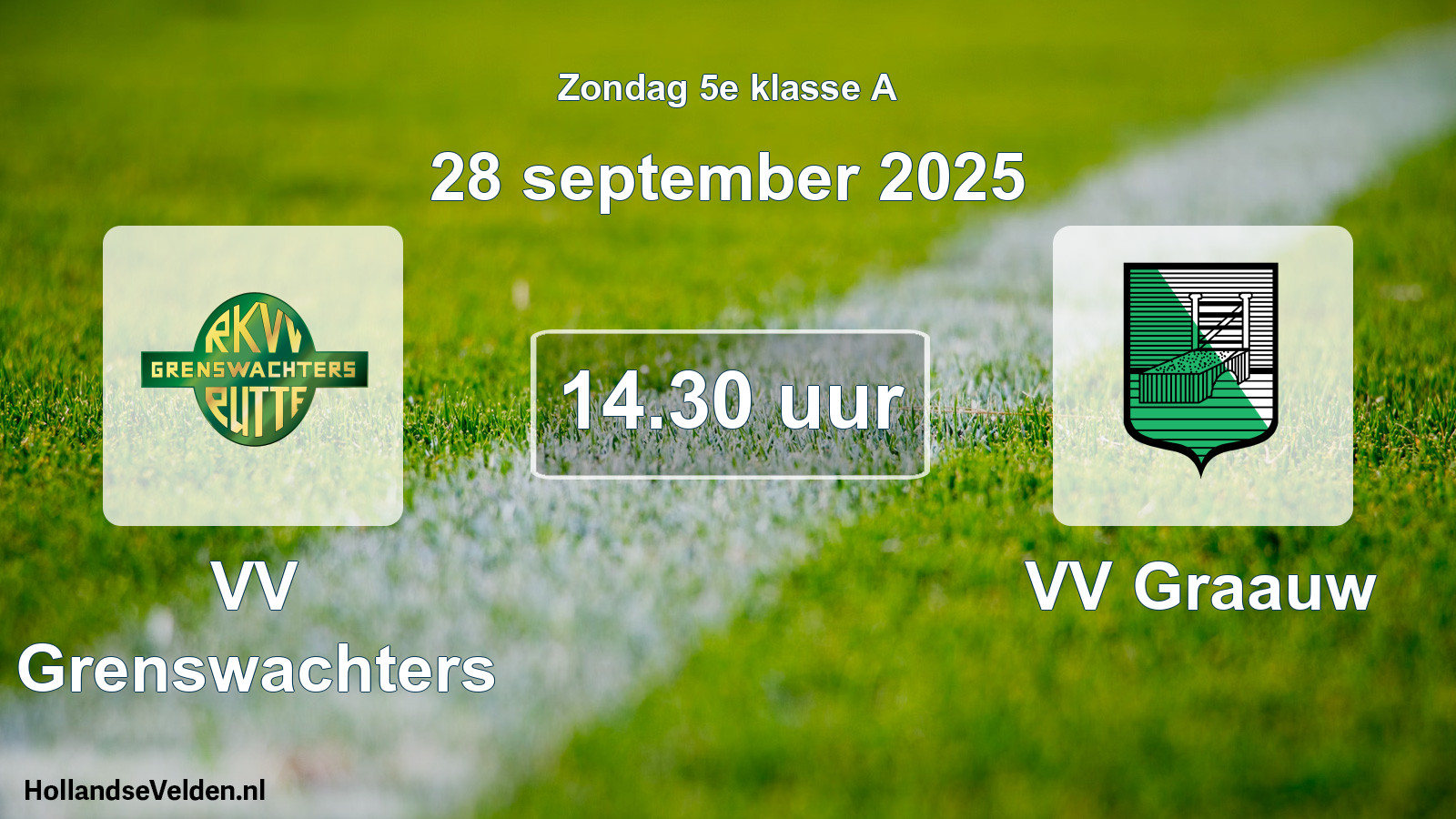 Scheduled Match: VV Grenswachters - VV Graauw (28 September 2025)