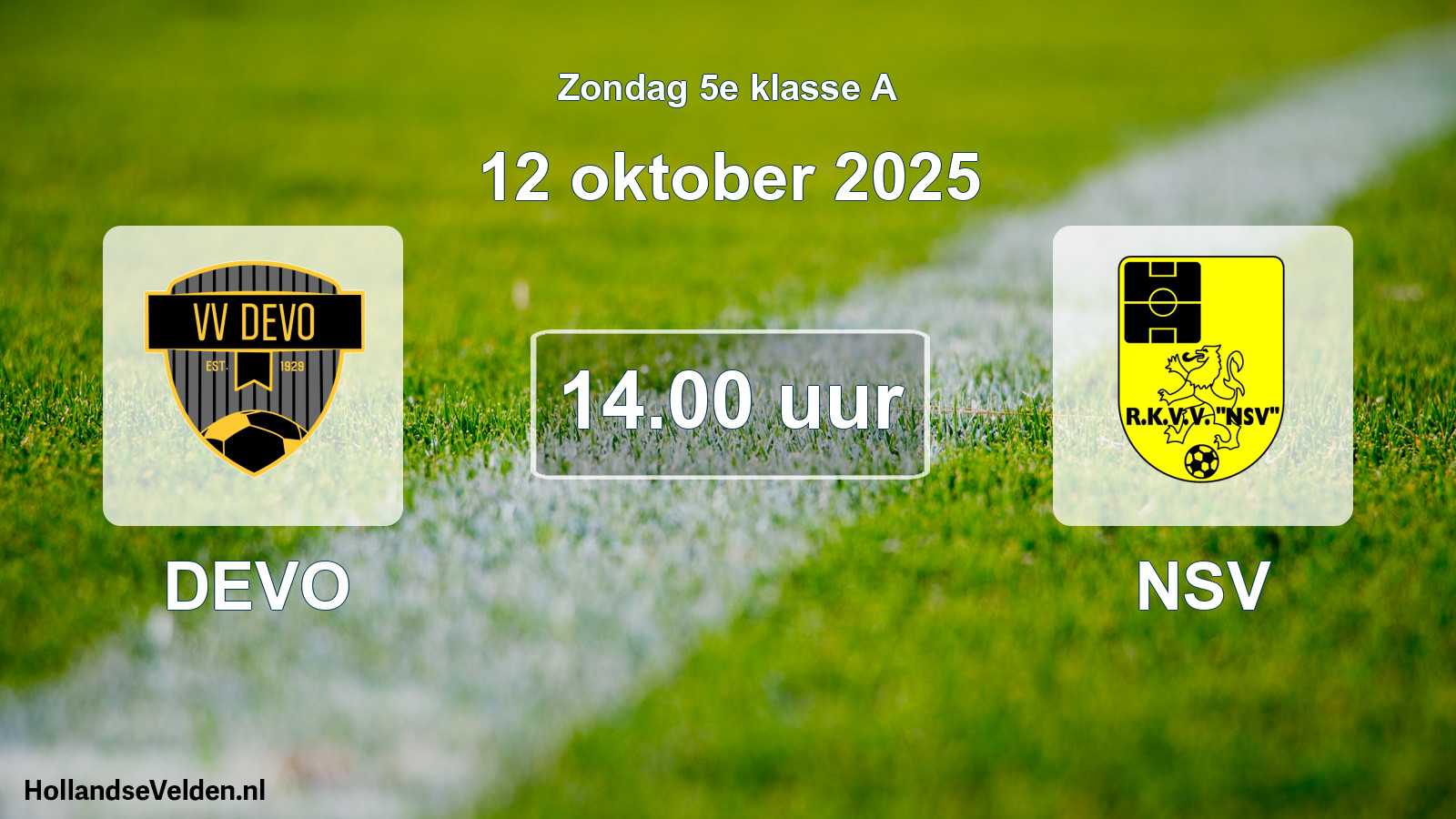Scheduled Match: DEVO - NSV (12 October 2025)