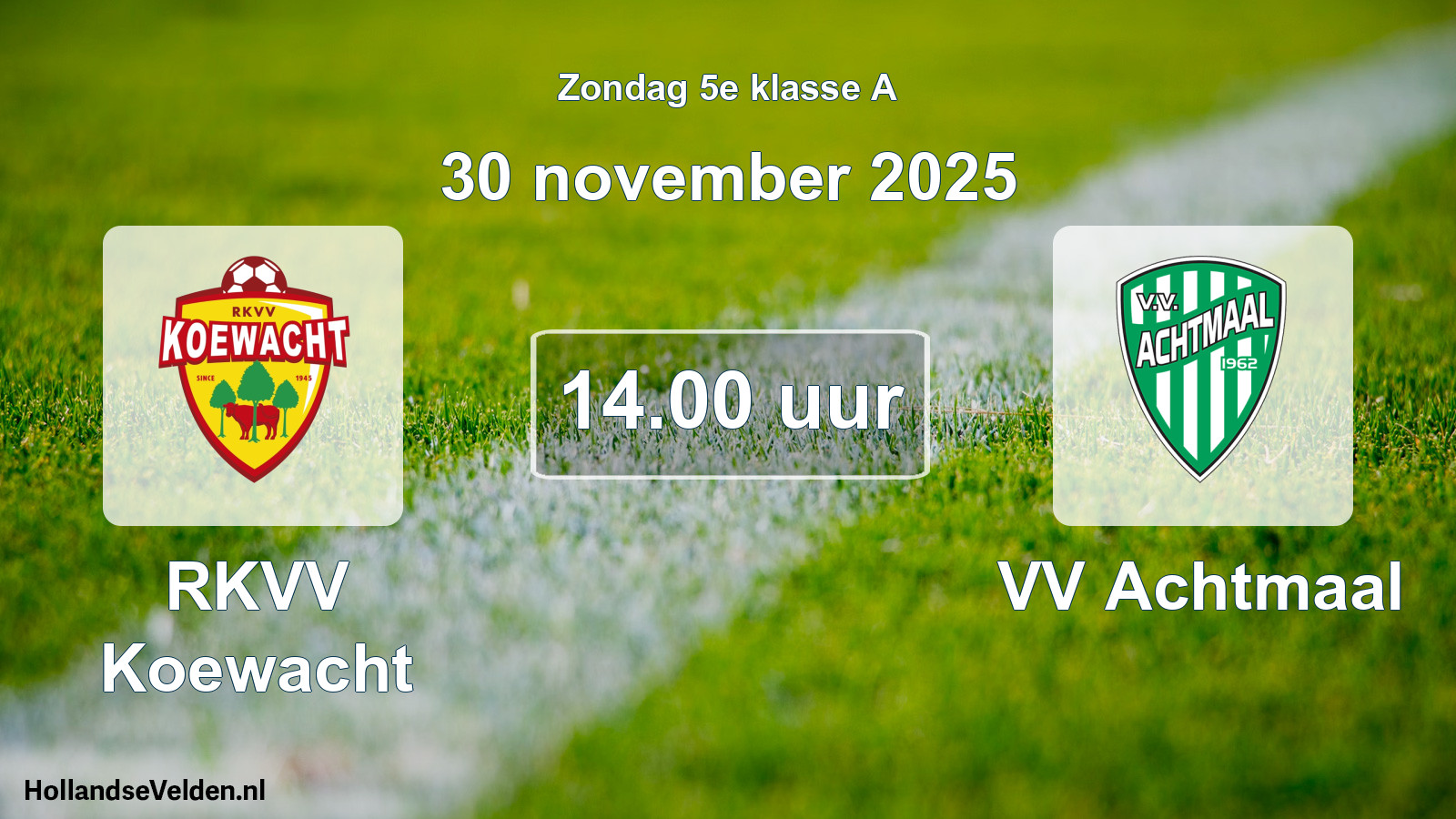 Geplande wedstrijd: RKVV Koewacht - VV Achtmaal (30 november 2025)