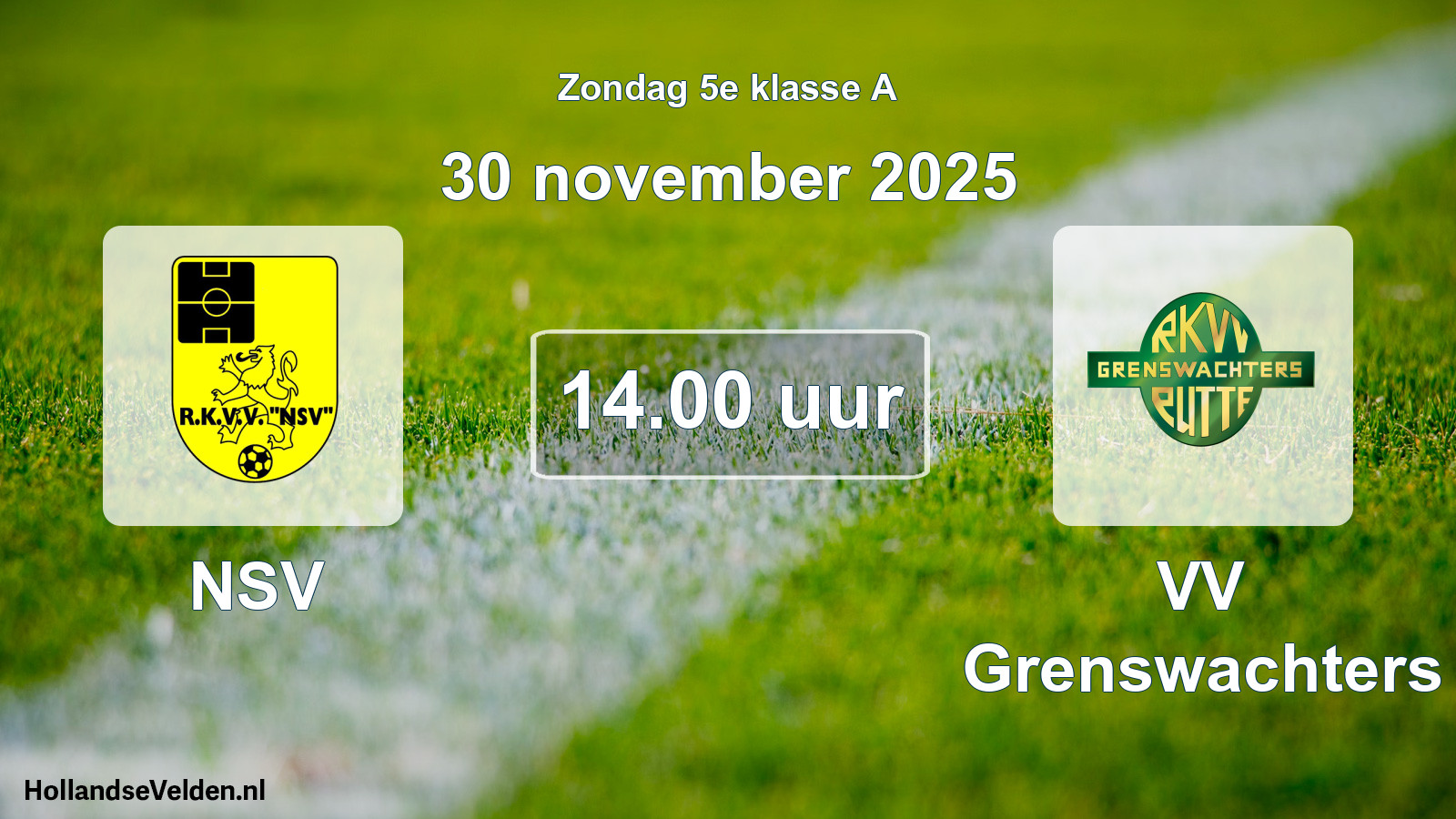 Geplande wedstrijd: NSV - VV Grenswachters (30 november 2025)